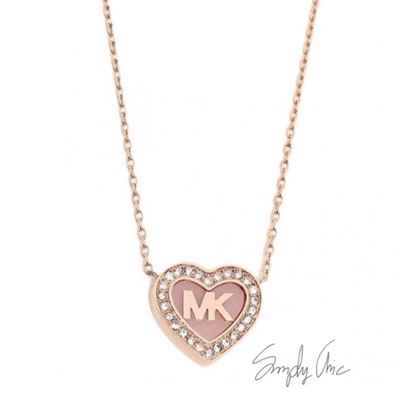 Michael Kors Jewelry - NWT authentic MK rose gold tone heart pendant